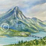 Le pic du Morgon – Hautes Alpes PACA – aquarelle 30 cm x 40 cm